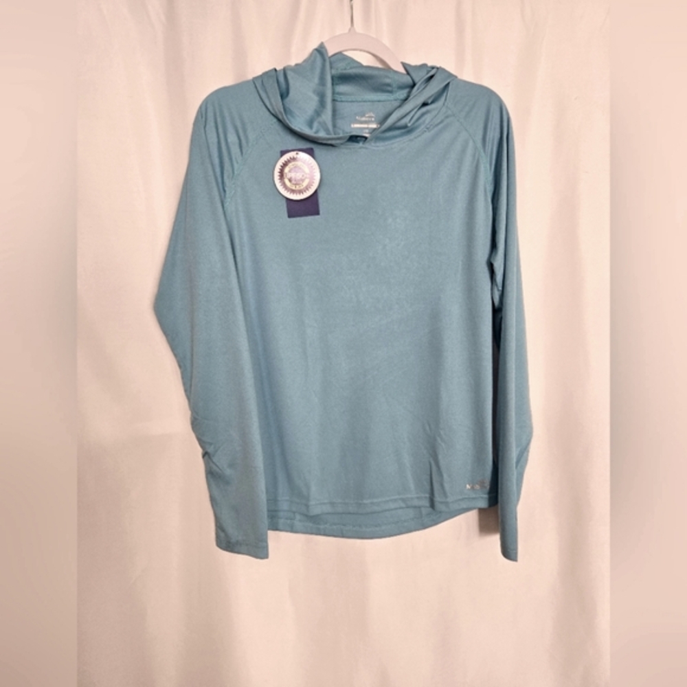 Mabove New Hooded Light Blue Pop Over Layering  Sping Hoodie Size M